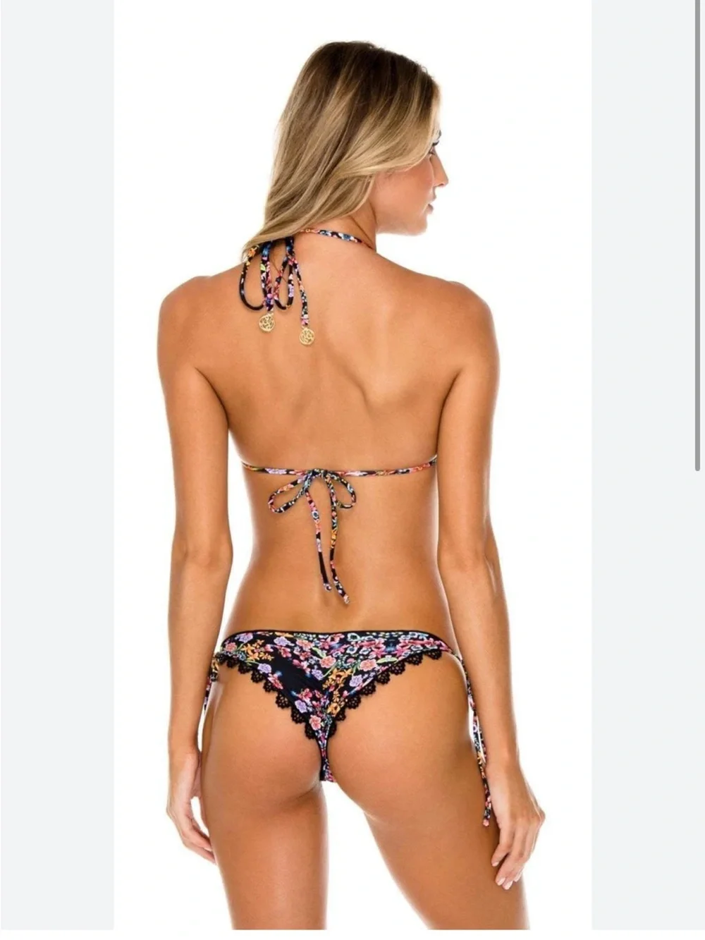 LULI FAMA NOCHES DE SEVILLA TRIANGLE BIKINI TOP AND BOTTOMS SIZE M - Picture 13 of 14